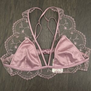 Free People Intimately Silk/Lace Bralette